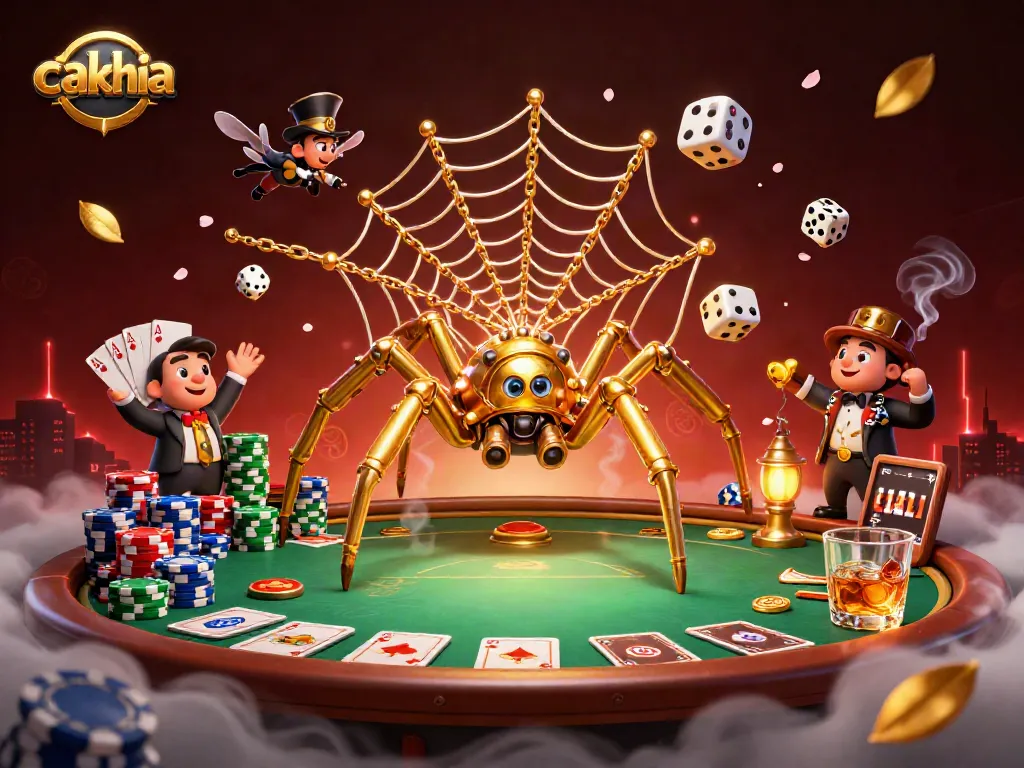 Cakhia offers an exhilarating online gambling experience with a vibrant, detailed casino scene.