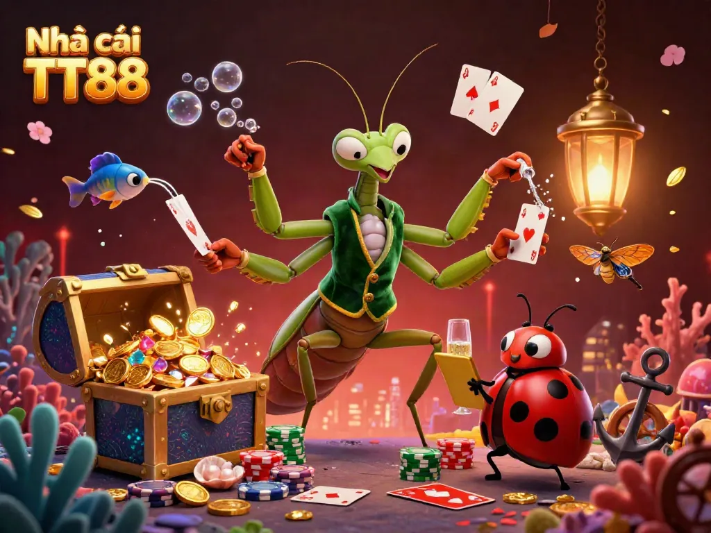 Engage players with Nhà cái TT88, where fun characters deal cards and celebrate in vibrant casino energy.