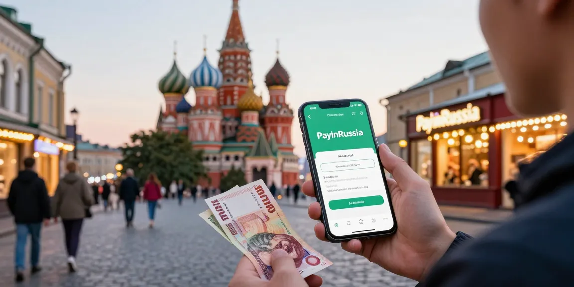 Rusya'da yerel ödeme yapmak için PayInRussia uygulamasını kullanan bir gezgin, https://payinrussia.com/ ile sorunsuz ödeme deneyimi.