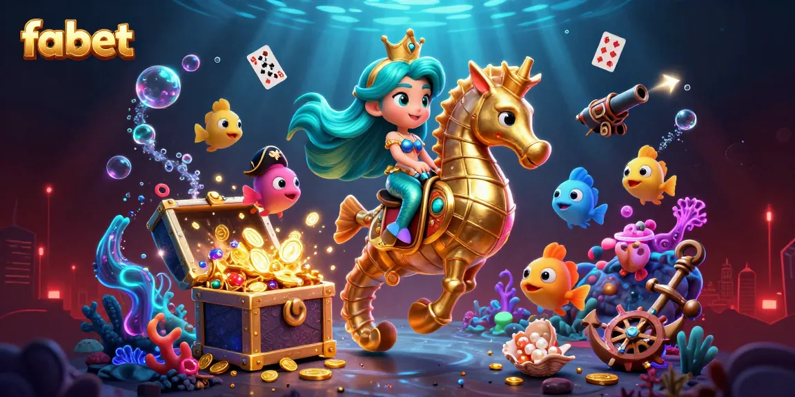 Experience fabet's winning potential with a vibrant underwater casino scene bursting with excitement.