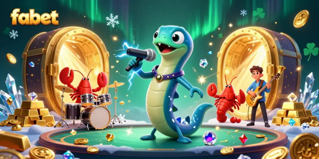 Join the fun with fabet's electric eel DJ and band in an exciting underwater casino experience.