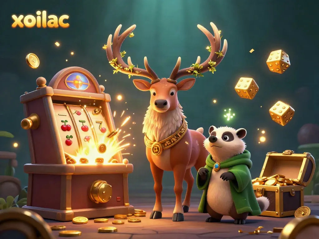 Xoilac features lively online betting and casino gaming elements in an inviting 3D scene.