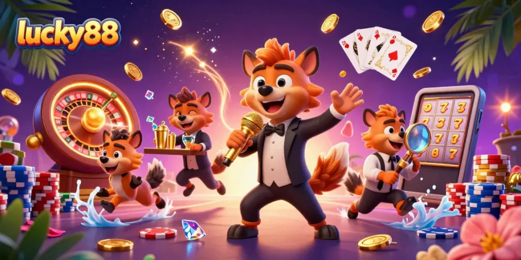Experience the thrilling lucky88 casino atmosphere with hyenas entertaining and winning at games.
