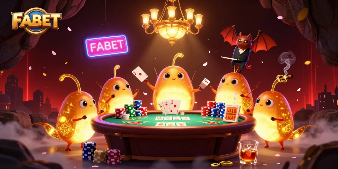Experience the vibrant FABET casino scene with glowworms and a bat dealer at play.