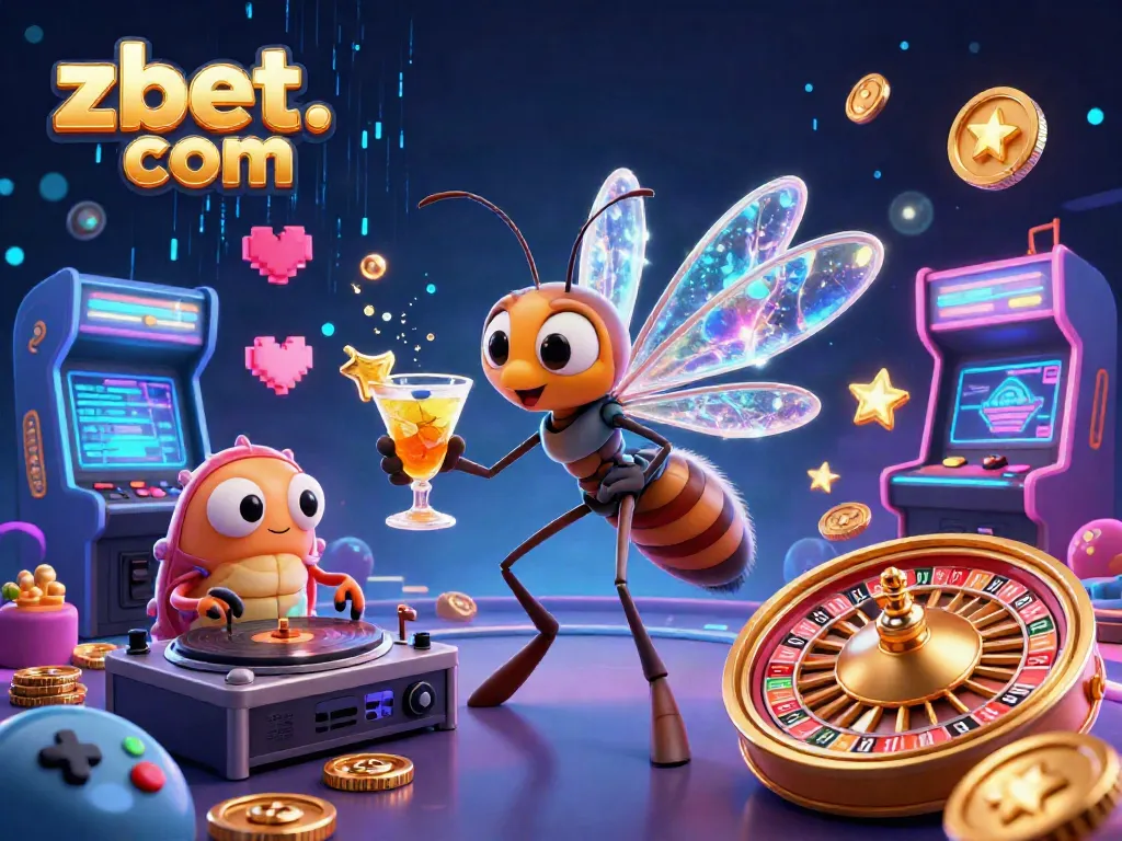 Experience thrilling gaming at zbet. com with a vibrant illustration featuring a unique casino mascot