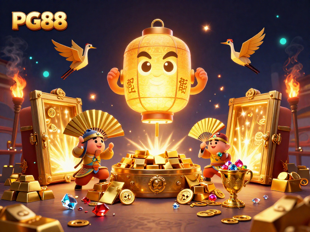 Win big at PG88 with an enchanting night market casino scene filled with gold and lucky symbols.